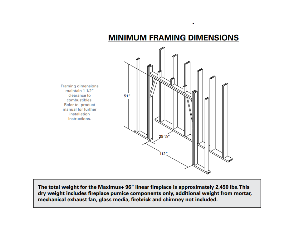 Isokern Maximus Linear 96" Gas Burning Fireplace - 82L96