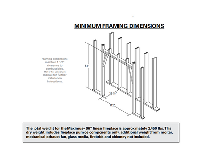 Isokern Maximus Linear 96" Gas Burning Fireplace - 82L96