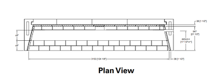 Isokern Maximus Linear 120" Gas Burning Fireplace - 82L120