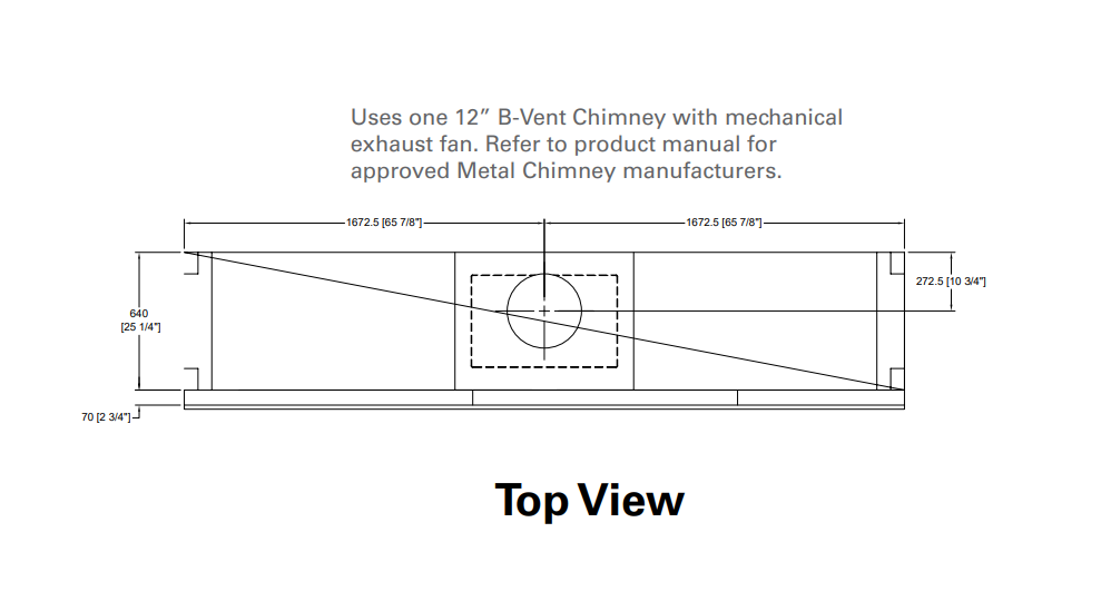 Isokern Maximus Linear 120" Gas Burning Fireplace - 82L120