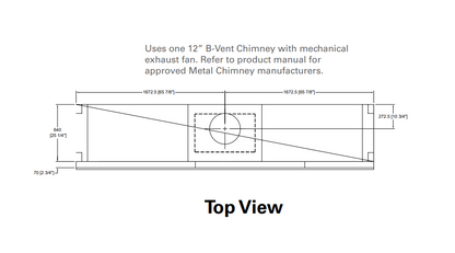 Isokern Maximus Linear 120" Gas Burning Fireplace - 82L120