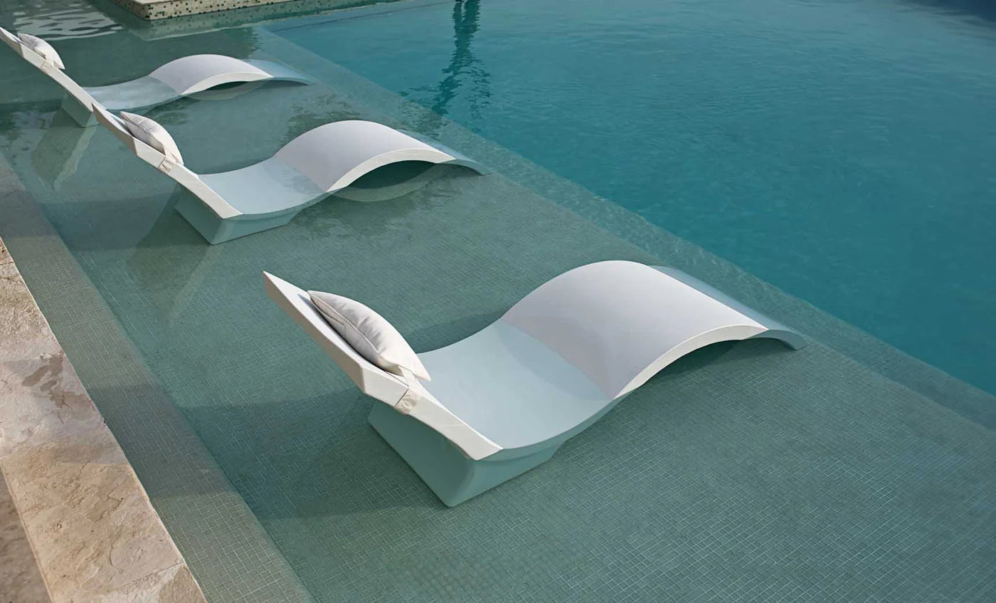 Ledge Lounger In-Pool Signature Chaise Deep (Available in 8 Resin Colors) - LL-SG-CD-CL