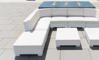 Ledge Lounger Signature Sectional Corner (Base & Cushion w/ Color Options) - LL-SG-S-C-SET-WH-STD-57003