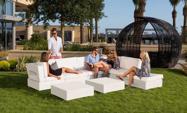 Ledge Lounger Signature Sectional Corner (Base & Cushion w/ Color Options) - LL-SG-S-C-SET-WH-STD-57003