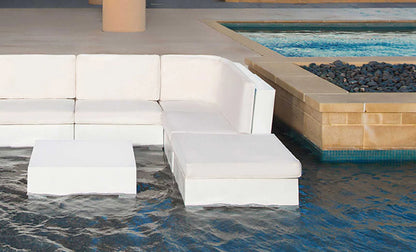 Ledge Lounger Signature Sectional Ottoman (Base & Cushion w/ Color Options) - LL-SG-S-O-SET-WH-STD-57003