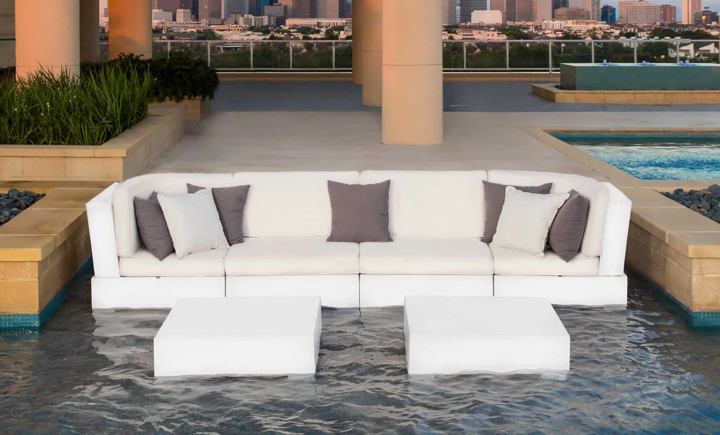Ledge Lounger Signature Sectional Middle (Base & Cushion w/ Color Options) - LL-SG-S-M-SET-WH-STD-57003