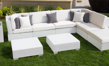 Ledge Lounger Signature Sectional Middle (Base & Cushion w/ Color Options) - LL-SG-S-M-SET-WH-STD-57003