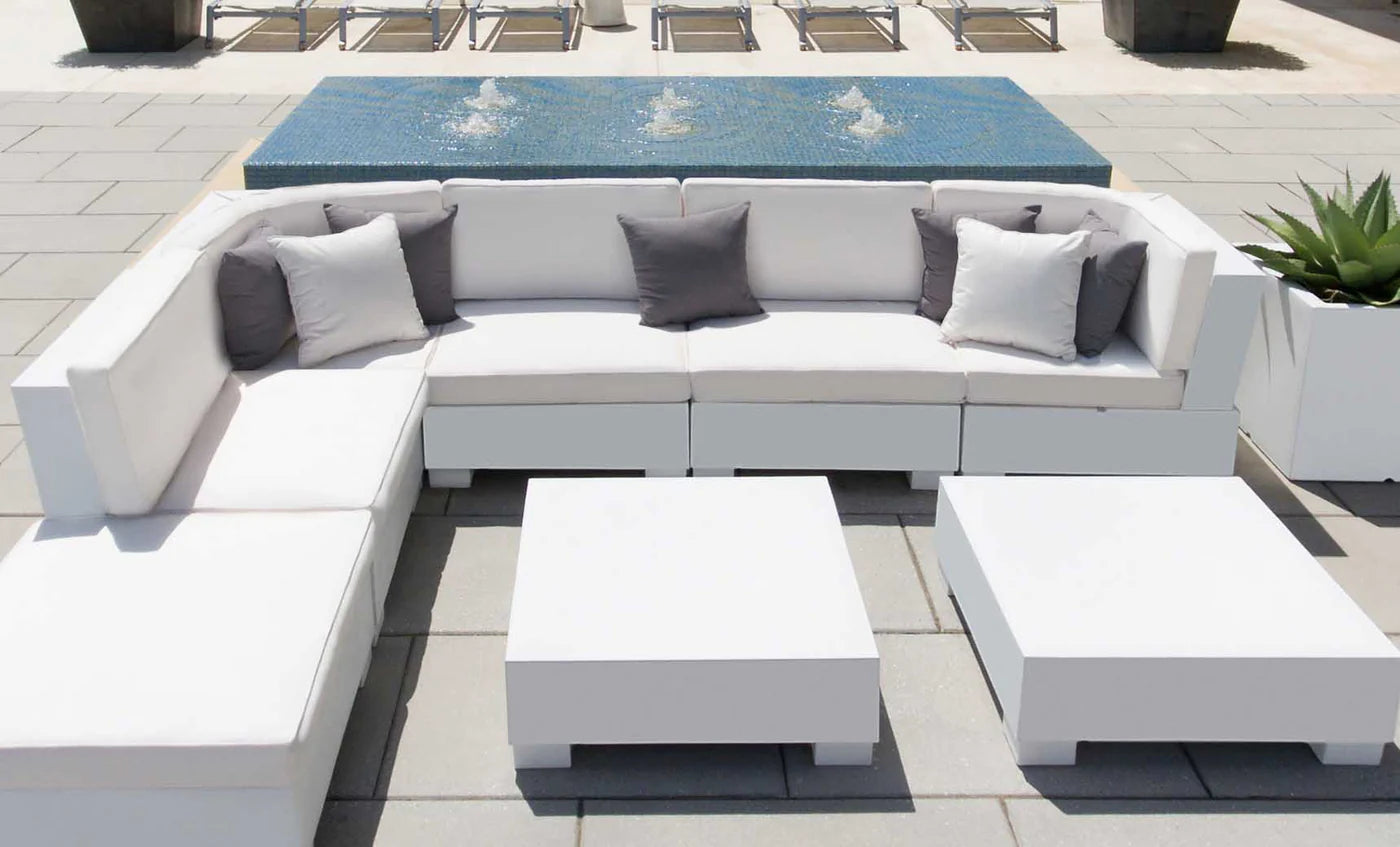 Ledge Lounger Signature Sectional Middle (Base & Cushion w/ Color Options) - LL-SG-S-M-SET-WH-STD-57003