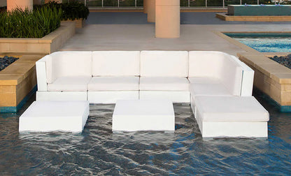 Ledge Lounger Signature Sectional Middle (Base & Cushion w/ Color Options) - LL-SG-S-M-SET-WH-STD-57003