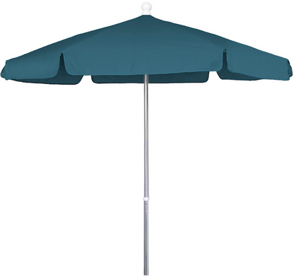 FiberBuilt Garden Umbrella with Push Up & Pin Lift, 7.5 Foot Forest Green Canopy and Bright Aluminum Pole - 7GPUA-Forest Green