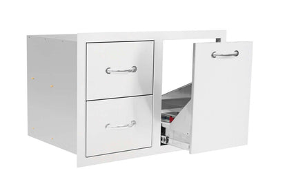 TrueFlame 33" 2-Drawer & Vented LP Tank Pullout Drawer Combo - TF-DC2-33LP-A