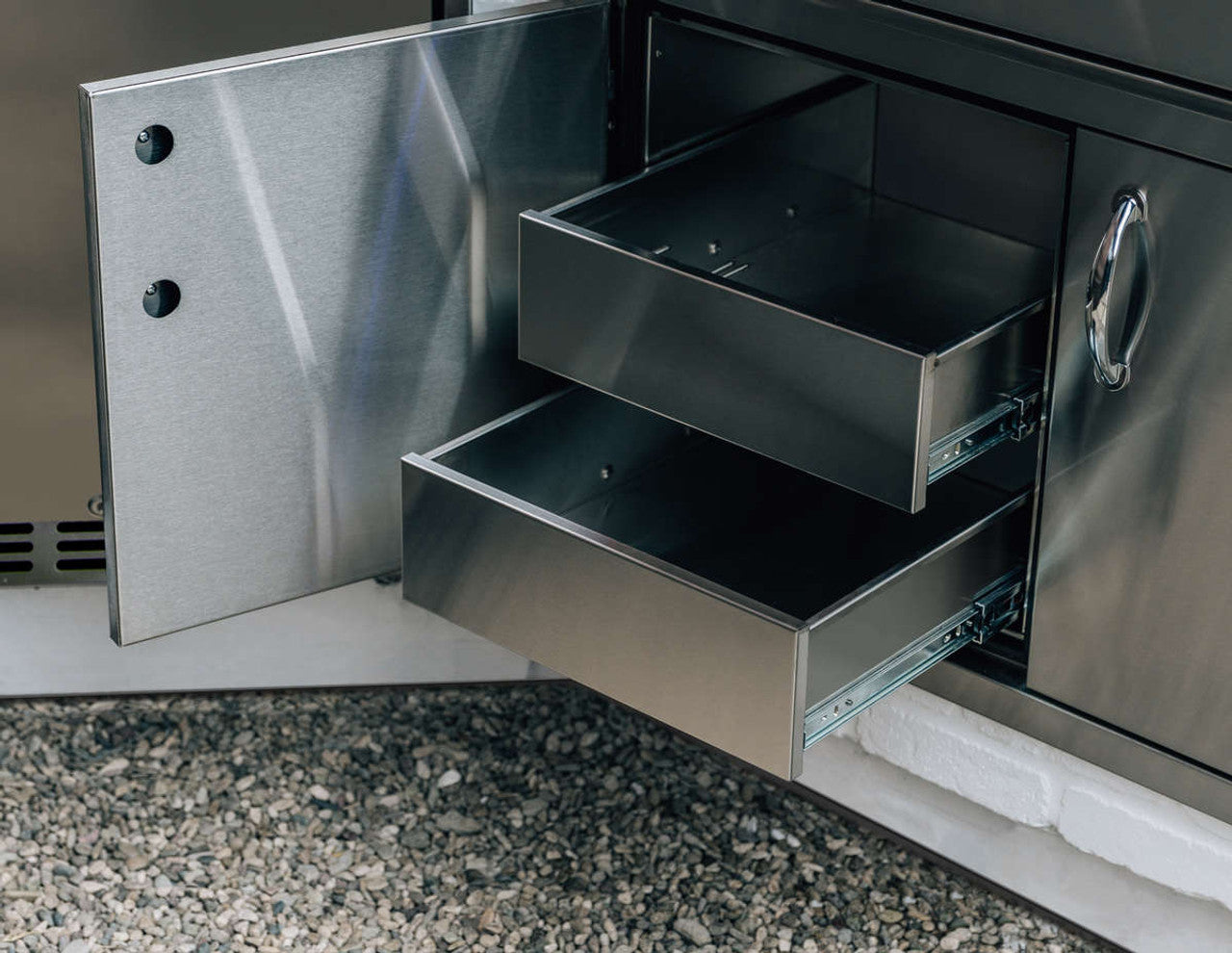 TrueFlame 36" 2-Drawer Dry Storage Pantry & Access Door Combo - TF-DP-36AC-A