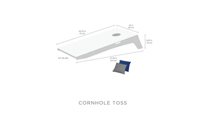 Ledge Lounger Backyard & Portable Cornhole Toss Board Set