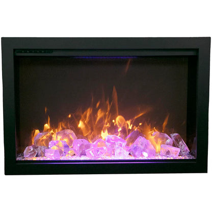 Amantii Traditional Bespoke - 44" Indoor / Outdoor Electric Insert featuring Thermostatic Remote, WiFi capable and a Selection of Media Options -TRD-44-BESPOKE