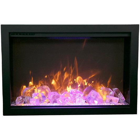 Amantii Traditional Bespoke - 44" Indoor / Outdoor Electric Insert featuring Thermostatic Remote, WiFi capable and a Selection of Media Options -TRD-44-BESPOKE