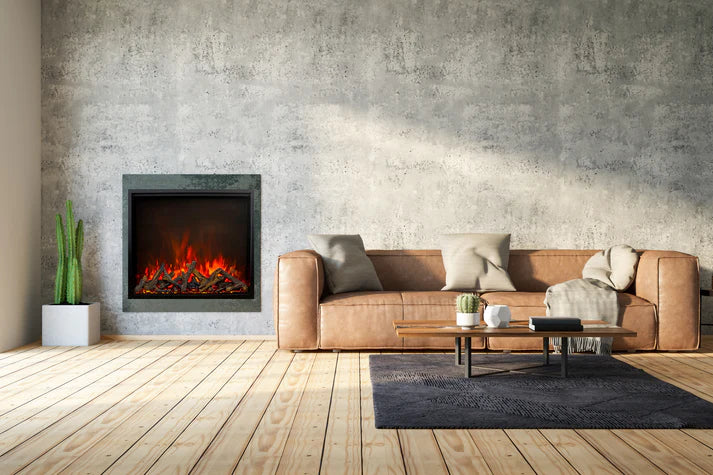 Amantii Traditional Bespoke - 33" Indoor / Outdoor Electric Insert featuring Thermostatic Remote, WiFi capable and a Selection of Media Options -TRD-33-BESPOKE