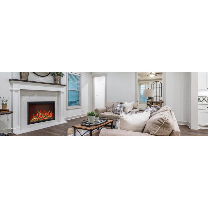 Amantii Traditional Bespoke - 44" Indoor / Outdoor Electric Insert featuring Thermostatic Remote, WiFi capable and a Selection of Media Options -TRD-44-BESPOKE