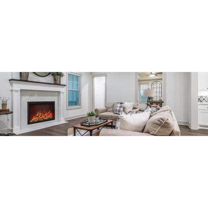 Amantii Traditional Bespoke - 44" Indoor / Outdoor Electric Insert featuring Thermostatic Remote, WiFi capable and a Selection of Media Options -TRD-44-BESPOKE