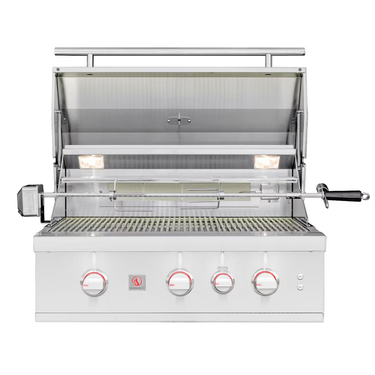 Summerset TRL Pro 32-in 3 Burner Built-In Propane Grill w/ Rear Infrared Burner & Rotisserie Kit - TRLPRO32L