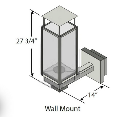 Tempest Torches Wall Mount — Black (Compatible with Tempest Lantern .20K only)