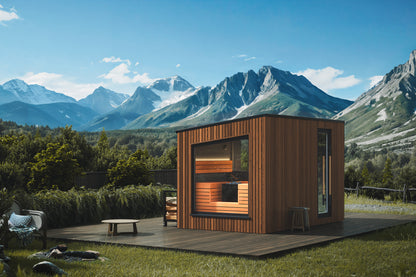 Auroom Terra Backyard Sauna Cabin, Natural, Up to 5-person