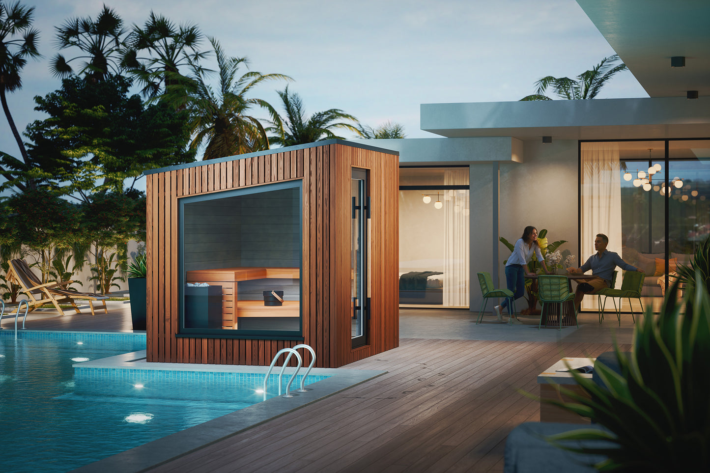 Auroom Terra Backyard Sauna Cabin, Natural, Up to 5-person