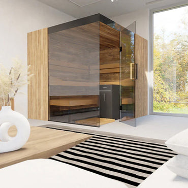 ThermaSol Aalto Sauna Cabin, Semi-Panoramic Glass, Up to 4 Persons