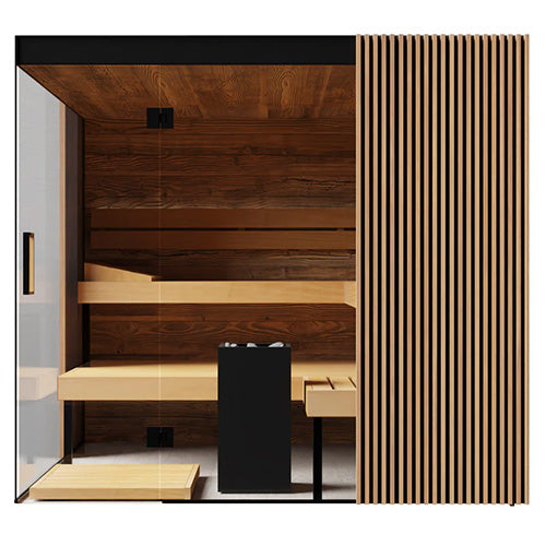 ThermaSol Aalto Sauna Cabin, Semi-Panoramic Glass, Up to 4 Persons