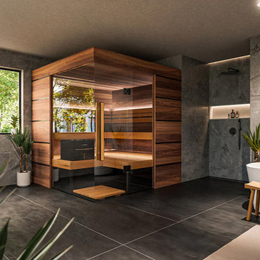 ThermaSol Astra Sauna Cabin, Semi-Panoramic Glass, Up to 4 Persons