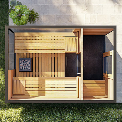 ThermaSol Ombra Sauna Cabin, Stopsol Bronze Glass, Up to 5 Persons