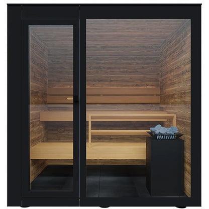 ThermaSol Spectra Sauna Cabin, Tinted Glass-Front, Up to 4 Persons