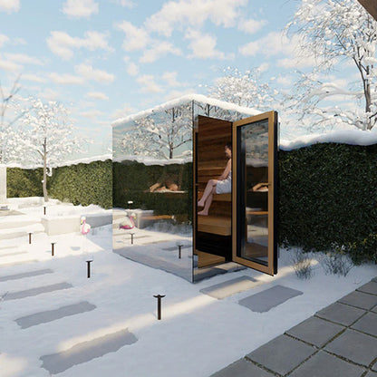 ThermaSol Vue Sauna Cabin, Mirrored Glass, Up to 4 Persons