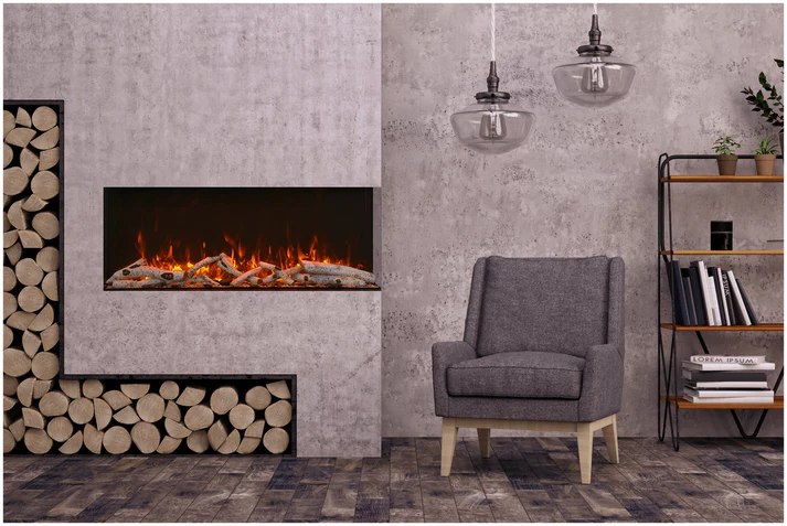 Amantii Trv View Extra Tall  - 60" Indoor / Outdoor 3 Sided Electric Fireplace Featuring  22" Height-60-TRV-XT-XL