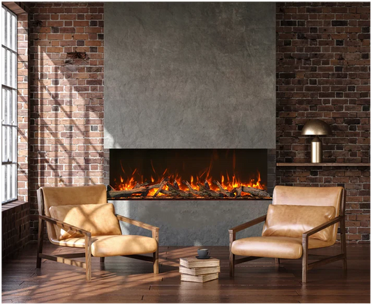 Amantii Trv View Extra Tall  - 72" Indoor / Outdoor 3 Sided Electric Fireplace Featuring  22" Height-72-TRV-XT-XL
