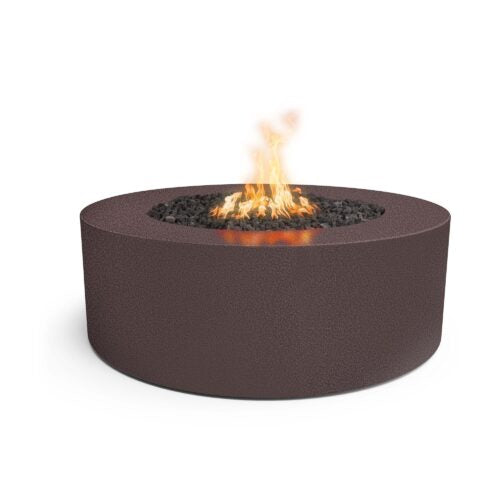 The Outdoor Plus 48-Inch Copper Vein, Powder Coated Steel, Liquid Propane Fueled Unity Round Fire Pit with Match Lit Ignition - OPT-UNYPC48-CPV-LP