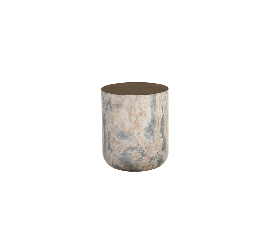 SUNPAN Diaz End Table - Marble Look