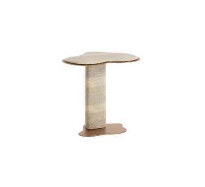 SUNPAN Isola End Table - Travertine Look