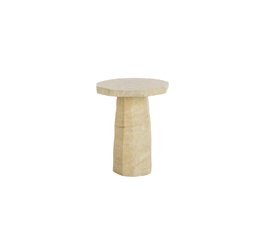 SUNPAN Baldur End Table - Travertine Look