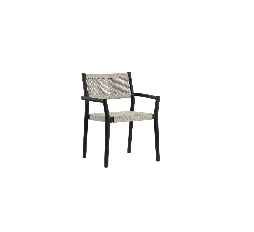 SUNPAN Kavala Stackable Dining Armchair – Charcoal