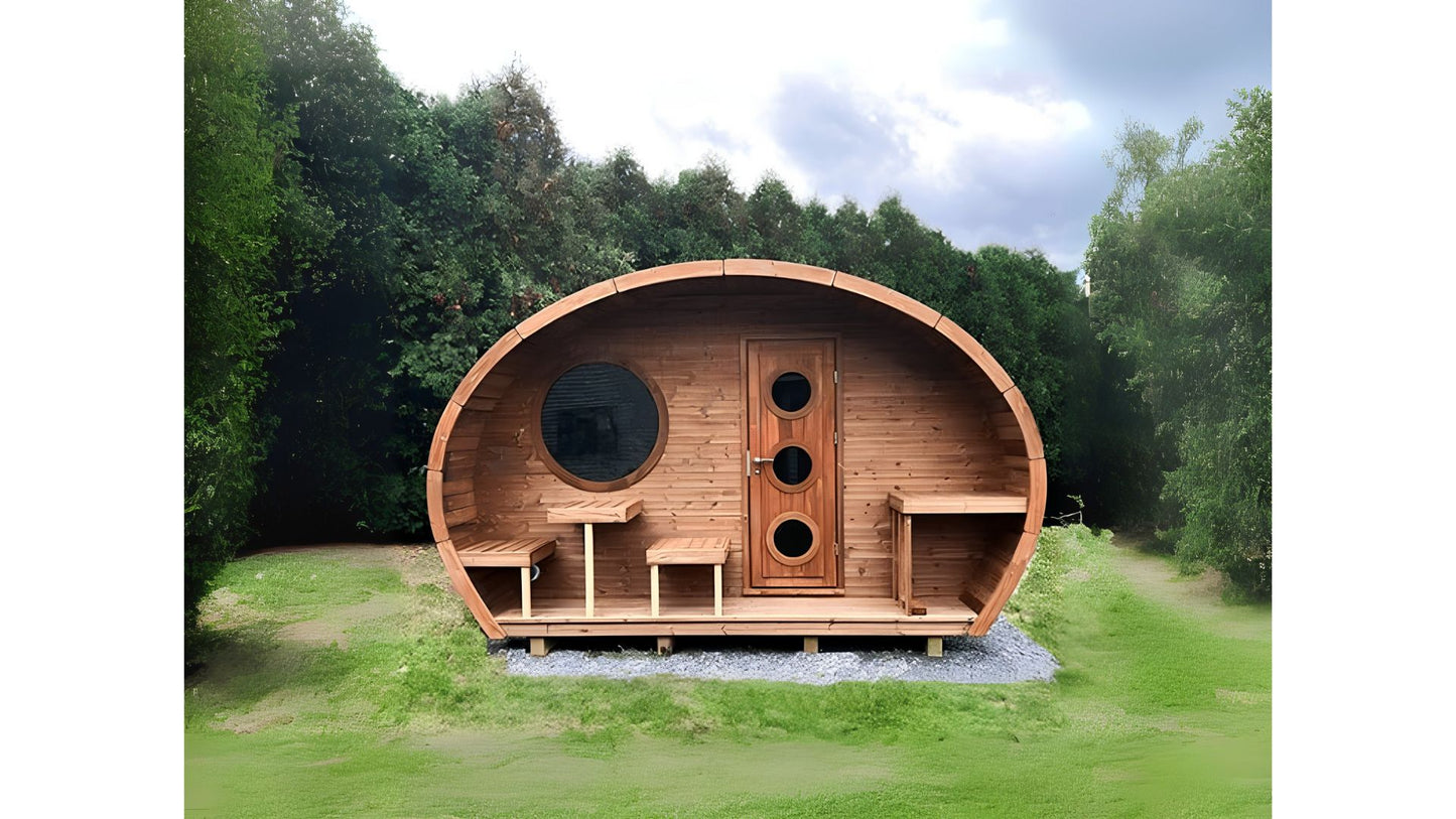 SaunaLife Model G11 Garden-Series Outdoor Home Sauna Kit -2 Room Sauna - SL-MODELG11