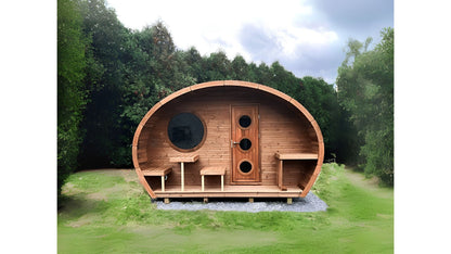 SaunaLife Model G11 Garden-Series Outdoor Home Sauna Kit -2 Room Sauna - SL-MODELG11