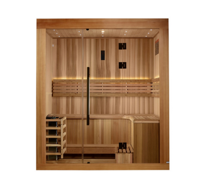 Golden Designs Updated "Copenhagen" 3 Person Traditional Sauna