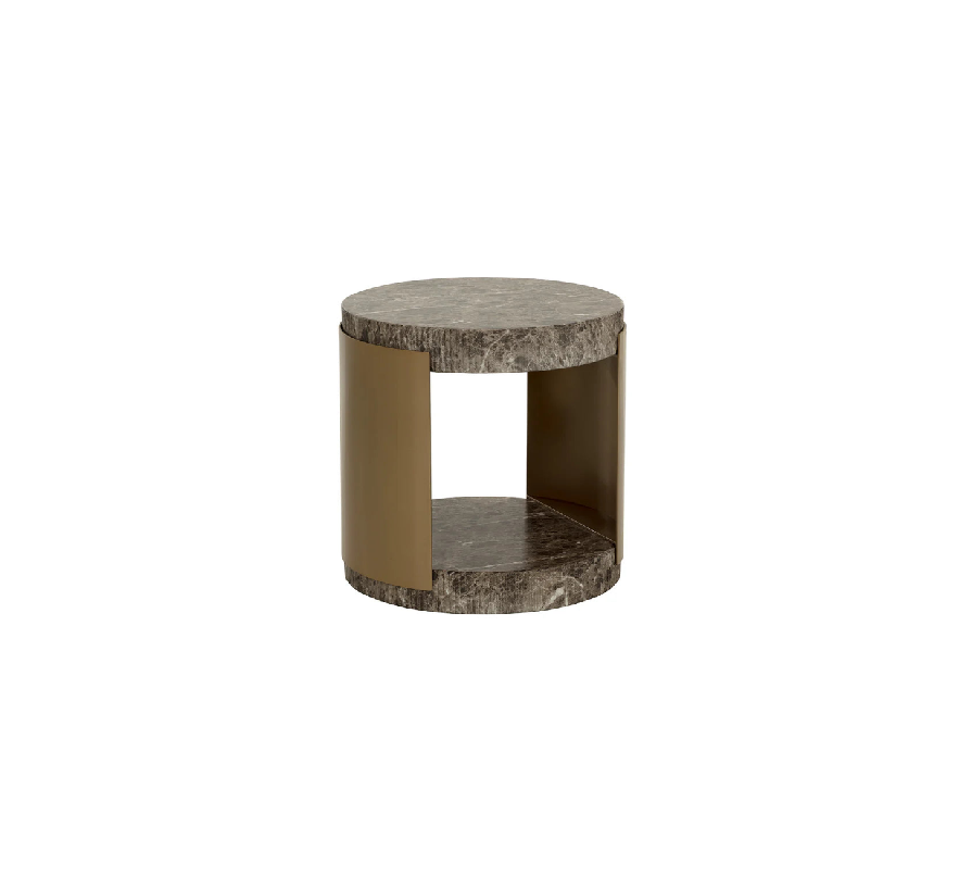 SUNPAN Cavette End Table - Marble Look