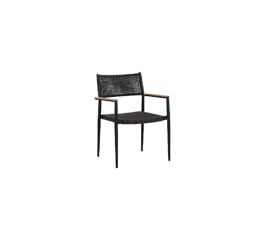 SUNPAN Nava Stackable Dining Armchair – Black