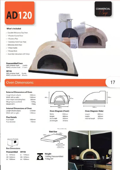WPPO 60" Do It Yourself (DIY) AD120 Tuscany Wood-Fired Oven - WDIY-AD120