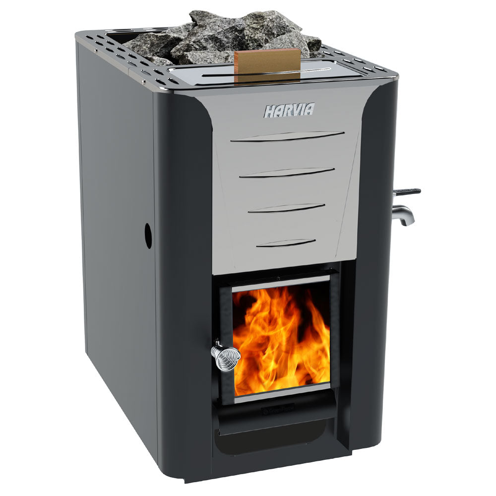 Harvia Pro Series ES, 24.1kW, Wood Sauna Stove with Water Tank