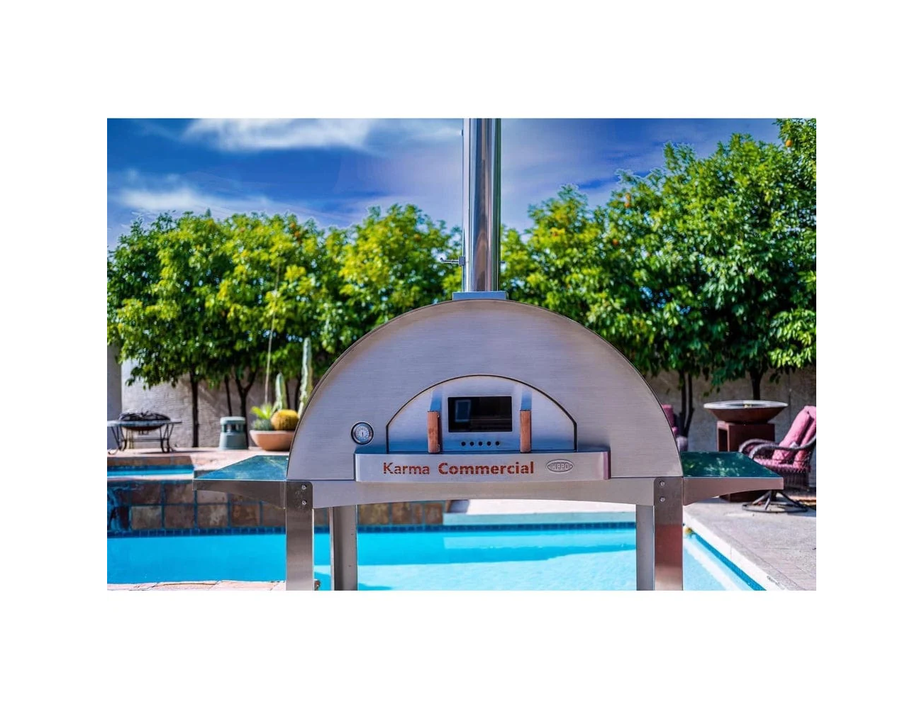 WPPO Stainless Steel Stand/Cart for 55" Karma Wood-Fired Oven - WKAC-K04S-201