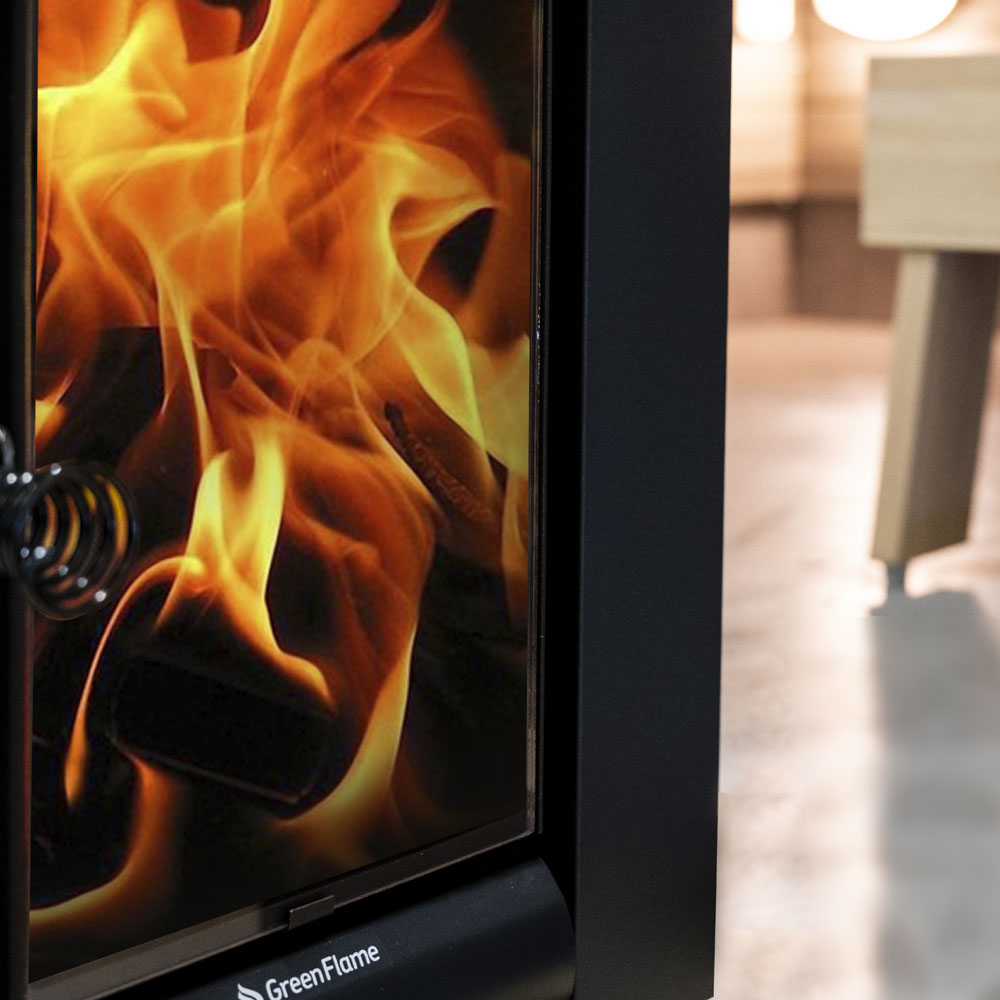 Harvia GreenFlame Series 15.7kW  Wood Sauna Stove with Water Tank