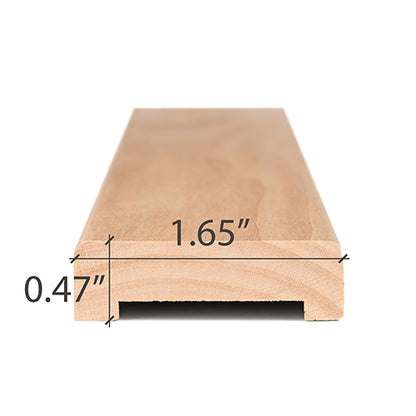 PROSAUNAS Alder Sauna Door Trim 1" x 2" Casing UK Profile