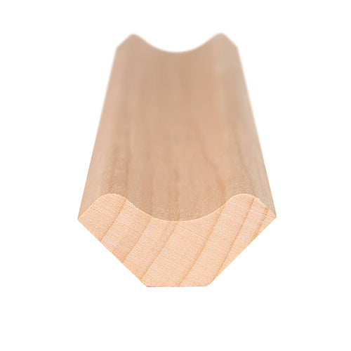 PROSAUNAS Alder Sauna Inside Corner Trim 1" x 2" Cove Moulding SI Profile